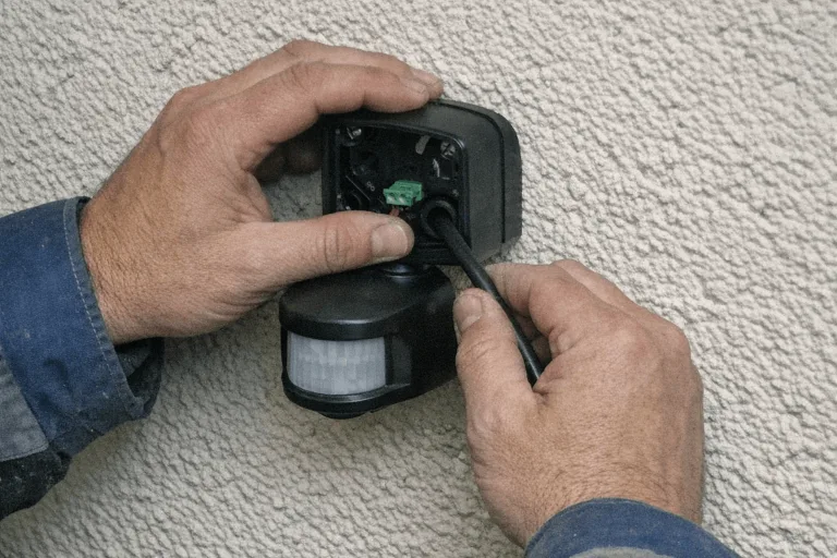 Montage und Ausrichtung eines Infrarot-Sensors im Außenbereich